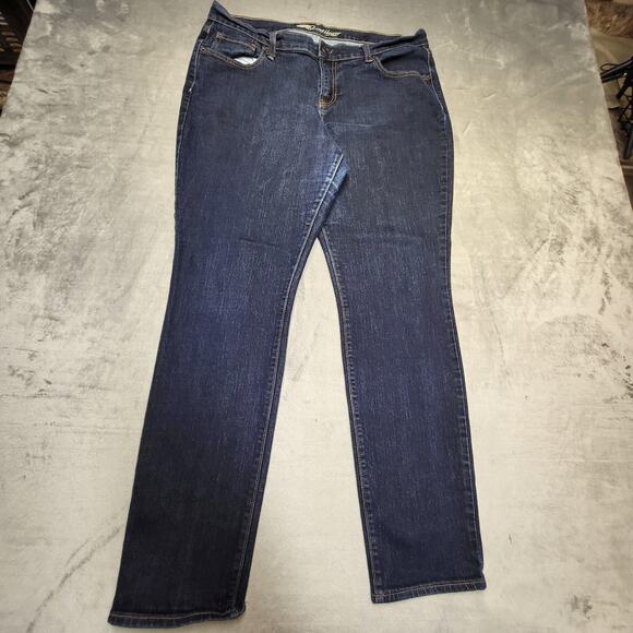 Old Navy Jeans Womens 14 Regular Blue The Sweetheart Dark Wash Stretch Denim - Picture 1 of 10